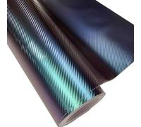 LIUCHUCHU Vinilo Coche Azul Verde púrpura Coche camaleón Envoltura Auto Fibra de Carbono película vehículo Cambio Color Pegatina Tinte Vinilo Burbuja Aire Libre(3D Green Purple,50CM X 152CM)