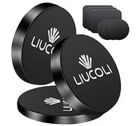 LIUCOLI Soporte magnético para teléfono, paquete de 3 soportes para coche con adhesivo magnético para salpicadero, compatible con iPhone, Samsung, Huawei
