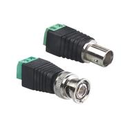 LIUDONGX 10 Piezas BNC Hembra Verde sin Soldadura Adaptador BNC Q9 Adaptador señal de Video Terminal cableado BNC Macho(Male Female 5each)