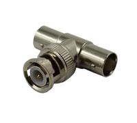 LIUDONGX 10 Piezas BNC3 a través del Conector Q9 uno a Dos Tipo T 1 Macho 2 Hembra Cable de Video de monitoreo for Cabezal de conversión de señal de derivación