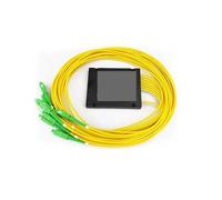 LIUDONGX 5 uds 1x6 PLC Splitter 1:6 ABS Tipo Caja Divisor de Fibra óptica FC SC ST LC 1.5mtr 1 * 6 FTTH acoplador(SC)