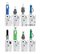 LIUDONGX Acoplador de Fibra óptica Desnudo FC SC LC ST UPC Adaptador de Brida OTDR Conector de Fibra óptica de medición(Dark Grey)