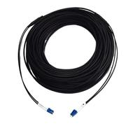 LIUDONGX Cable de conexión de Fibra óptica blindado de 100m, 2 núcleos, 2C SM MM OM1 OM2 OM3, Interior y Exterior, LC SC FC ST LSZH TPU FTTH, Puente de 2 núcleos 100mtr(LC-SC,2C Black SM LSZH)