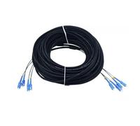 LIUDONGX Cable de conexión for Exteriores de 120 m, 2/4 núcleos, 7,0 mm, 2C, 4C, CPRI, LC, SC, FC, SM, DVI, Puente FTTH Impermeable, Cable blindado de Fibra óptica de 2 núcleos(SC/A-SC/A,4 Cores SM)
