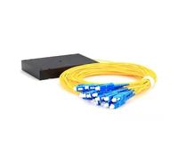 LIUDONGX Divisor óptico 3 uds 1:16 1 * 16 Caja PLC Pigtail Divisor de Fibra óptica SC/LC/FC PC/A FTTH(LC A)