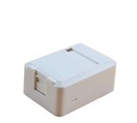 LIUDONGX La Caja de Conexiones de Cable de Red de computadora de Puerto único/Doble Puede equiparse con un módulo de Voz CAT5E CAT6 Clase 5 y Clase 6(Single Port Box)