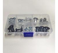 LIUDONGX M4 M5 M6 Petal Nut Lock Rivets Set Black Steel Galvanized Riveter Iron Fixed Plate Car License Nuts Hollow Rivet Assortment Kit