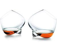 liuduo 2/6 Vasos De Whisky, Copa De Wiskey Personalizado Giratorio, Cristal De CóCtel Antiguo para Whiskey Coctel, Cocktail, Martini, Cocteleria Juego De Regalo De Vidrio Wiski Vintage,2pcs