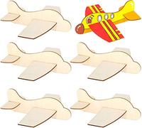 Liuer 6PCS Aviones planeadores Glider Avion Juguete de madera para Pintar DIY Manualidad Decoración Pintura de Arte y Artesanía de Bricolaje