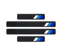 LIUFUMEI 4 Piezas Tiras Protectoras para Umbrales de Puertas de Coche para Cupra Born 2021-2024, Protectores de Umbral de Puerta de Fibra de Carbono,Blue