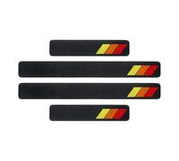 LIUFUMEI 4 Piezas Tiras Protectoras para Umbrales de Puertas de Coche para Cupra Born 2021-2024, Protectores de Umbral de Puerta de Fibra de Carbono,Red