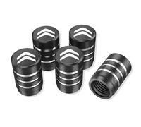 LIUFUMEI 4 Piezas Válvula de Aire en Neumáticos para Citroen C4 Cactus 2018-2020, Anillo Sellador Antifugas Tapones de Aluminio para Válvula de Aire