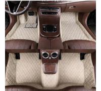 LIUFUMEI Alfombrillas de Coche para Chevrolet Malibu 2012-2015, Juego Completo 5 Capas en Cuero Impermeable Protector Todo Clima de Alta Resistencia,Beige