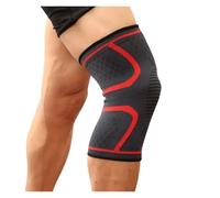 LIUHLFSR 1 par de rodilleras deportivas compresión nailon elástico for Fitness, correr, baloncesto, voleibol, for hombres y mujeres Para Correr Entrenar(Red,XXL)
