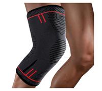 LIUHLFSR 1 par de rodilleras elásticas nailon, deportivas for Fitness, transpirables for correr, baloncesto, voleibol, soporte for rodilla Para Correr Entrenar(Red,L)