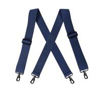LIUHLFSR 1 pieza de tirantes anchos moda for hombre con hebilla gancho y 4 clips elásticos for, accesorio trabajo para trajes y ropa formal(Blue)