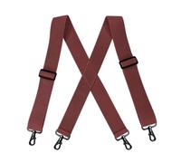 LIUHLFSR 1 pieza de tirantes anchos moda for hombre con hebilla gancho y 4 clips elásticos for, accesorio trabajo para trajes y ropa formal(Red)