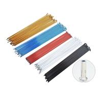 LIUHLFSR 10 radios de Bicicleta montaña 186/188/233/235/259/261/292/294 mm, 14 g, 20/24/26/29 Pulgadas, con cabecillas para Bicicletas De Montaña, Bbicicletas De Carrete(186mm Blue)