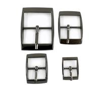 LIUHLFSR 5/10/20 piezas 15/20/25/30mm hebillas de Metal correa bolso cinturón cuero cierre ajuste hebilla gancho accesorio reemplazo DIY para Cinturones, Pretinas(Black,15mm-5Pcs)