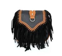 LIUHLFSR Boho Spirit Borla Cruz Cuerpo Monedero Retro Hippie Mujer Gitana Flecos Hombro Para Viajes al Aire Libre(COLOR3)