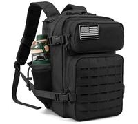LIUHLFSR Mochila táctica de 25L for hombres y mujeres, mochilas viaje for senderismo, equipo acampada al aire libre, mochila escolar Para Montañismo(Black)