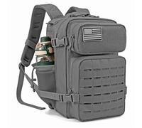 LIUHLFSR Mochila táctica de 25L for hombres y mujeres, mochilas viaje for senderismo, equipo acampada al aire libre, mochila escolar Para Montañismo(Gray)