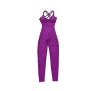 LIUHLFSR Mono Deportivo For Mujer Ropa De Entrenamiento De Yoga Conjunto De Gimnasio con Push-up Ropa Deportiva For Mujer para Entrenamiento, Yoga y Baile(Purple,L)