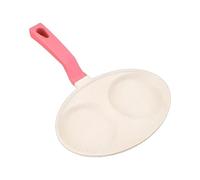 LIUHLFSR Sartén for huevos fritos de 2 agujeros con mango largo, multifuncional, antiadherente, for panqueques, filetes, hamburguesas y más para Huevo Fritos Panqueques(WHITE)