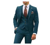 LIUHLFSR Trajes De Hombre Trajes De 3 Piezas Para Hombre, Esmoquin Entallado Slim Fit Para Novio, Trajes De Boda Para Padrinos De Boda, Traje De Fiesta Formal, L (EU 50)