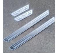 LIUIN 4 Piezas Acero Inoxidable Umbral Puerta Coche para Dacia Duster III 2020-2025, Bienvenidos Pedal Umbral Accesorio Antide Slizante Antiarañazos Piezas De Automóvil,C