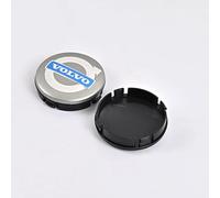 LIUIN 4 Piezas Rueda de Centro Tapacubos Coche para Volvo XC-40 XC-60 XC-70 XC-90 AB 2023, Tapas De Rueda De Centro Embellecedor para Llantas Tapas para Llantas,Yellow and Blue-64mm