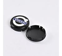 LIUIN 4 Piezas Rueda de Centro Tapacubos Coche para Volvo XC60 2009-2017, Tapas De Rueda De Centro Embellecedor para Llantas Tapas para Llantas,Black and Blue-64mm