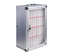 LIUJHGH Caja Transparente portátil para teléfonos con Cerradura, Organizador de Pared para la gestión de Dispositivos estudiantiles(36(31.5 * 20 * 49.5cm))