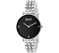 LiuJo Framework TLJ1386 - Reloj de Pulsera para Mujer de Acero Inoxidable en Color Plateado y Negro, Resistencia al Agua: 3 Bar, diámetro: 32 mm