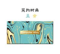 LIUJUAN Doble Cara Gaming Mouse Pad Alfombrilla De Ratón De Gran Tamaño Linda Chica Escritorio Escritorio Almohadilla De La Computadora Estudiante Escritorio Almohadilla Ideas-Oro Azul_40X80Mm_2Mm