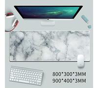 LIUJUAN Doble Cara Gaming Mouse Pad Alfombrilla De Ratón Sobredimensionada De Mármol Simple Alfombrilla De Escritorio Engrosada Alfombrilla De Ratón Hembra-F_900X400Mm