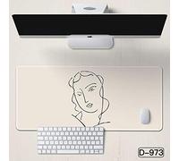 LIUJUAN Doble Cara Gaming Mouse Pad El Mouse Pad Es Súper Fácil para Que Todos Puedan Usar La Oficina para Aprender A Engrosar El Tapete De Mesa Simple Y Antideslizante-D-973_900X400Mm_3Mm