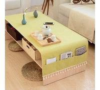 LIUJUAN Enhome Mesa Mantel Paño De Tabla Rectangular Impermeable Mesa De Centro Mantel Mantel Algodón Y Lino Mueble TV Mantel Mantel Rectángulo-F_Los 60Cm * 160Cm