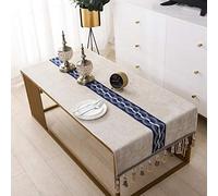 LIUJUAN Manteles Mesa De Centro Mantel Sala De Estar Mesa De Comedor Tela Tela Gabinete De TV Mantel Rectangular Moderno Minimalista-Beige_60 * 180 Cm (Adecuado para 130 * 140 Cm)