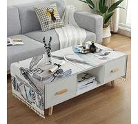 LIUJUAN Paño De Mesa Paño De Tabla Antimanchas Algodón Y Lino Mantel Pequeño De Mesa De Café Mantel Impermeable Anti-Escaldado Rectangular Borla Rectangular-Pluma_Los 60 * 150Cm