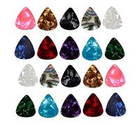 LIUJZZJ Púas para Guitarra con Caja de Bolsillo de Metal, Colores Variados, 0,46 mm, 40 Piezas