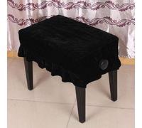 Liukouu Funda para Silla de Piano, Funda para Piano, Material Pleuche, Transpirable Suave Conveniente para Limpiar el hogar del Concierto para la decoración de la Silla(Black)