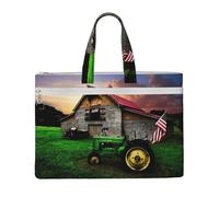 Liulannq Bolsas de lona para fotos de tractor antiguo, bolsas de archivo portátiles para oficina y negocios, kits de estudio, bolsas de almacenamiento, súper duraderas.