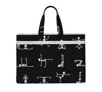 Liulannq Bolsas de lona para yoga con diseño de calavera, bolsas de oficina y negocios, bolsas de ocio, kits de estudio, bolsas de almacenamiento, súper duraderas.