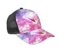 Liulannq Bonita gorra de béisbol de malla con aleros curvados, con protector solar de diamante, color de sarga, sombrero casual. Sé universal en todas las estaciones. Negro