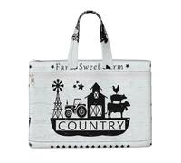 Liulannq Farm Houses Windmill Tractor Bolsas de lona para archivos de oficina y negocios, bolsas de ocio, kits de estudio, bolsas de almacenamiento, súper duraderas.