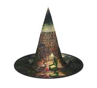 Liulannq Library Bookshelf Book Halloween Christmas Witch Hat at Men 'S Funny Party Collocation, Suitable for Setting Off The Festive Atmosphere And Roles, Activities and Performances.