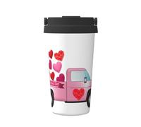Liulannq Romantic Love - Taza de café abierta con un solo botón, protección del medio ambiente y salud, de acero inoxidable, portátil, conservación del calor y conservación del frío, utilizada para