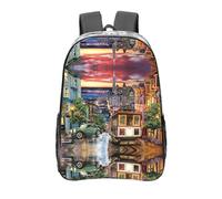 Liulannq San Francisco - Mochila transparente con correa de hombro ajustable, mochila escolar de gran capacidad, duradera y ligera, adecuada para adultos, niños, hombres y mujeres.