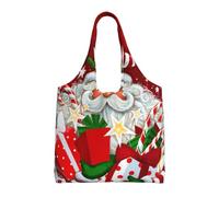 Liulannq Santa Claus1 - Bolsa de lona con un solo hombro, color respetuoso con el medio ambiente, se puede reutilizar, súper duradera y lavable.
